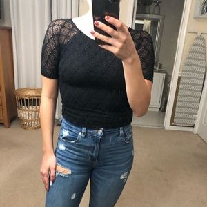 Small Black Crop Top NWOT